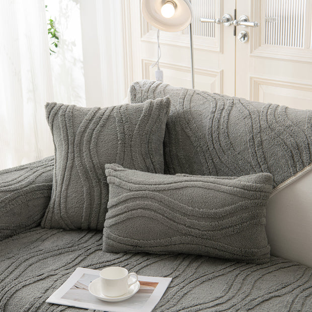 Slipcover KAS™ Winter Thickened Non-slip Blanket, Three-Dimensional Embossed Cotton Velvet Sofa Cover