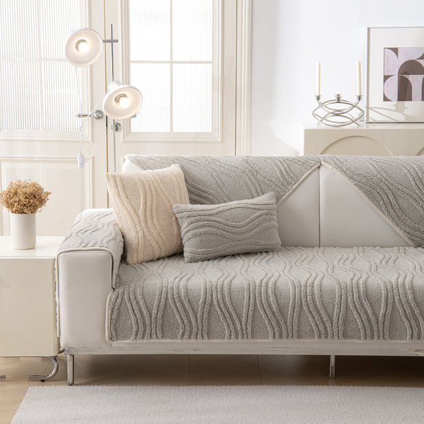 Slipcover KAS™ Winter Thickened Non-slip Blanket, Three-Dimensional Embossed Cotton Velvet Sofa Cover