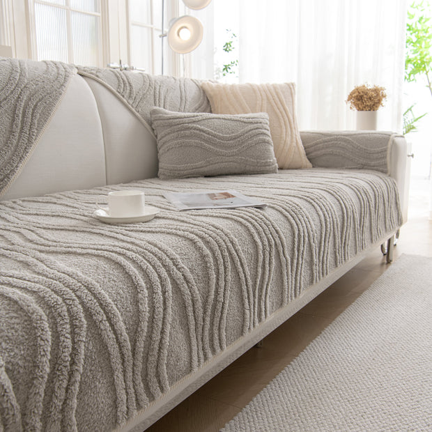 Slipcover KAS™ Winter Thickened Non-slip Blanket, Three-Dimensional Embossed Cotton Velvet Sofa Cover