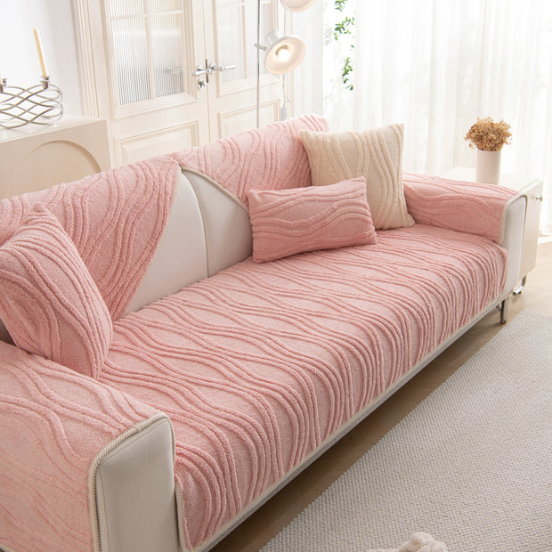 Slipcover KAS™ Winter Thickened Non-slip Blanket, Three-Dimensional Embossed Cotton Velvet Sofa Cover