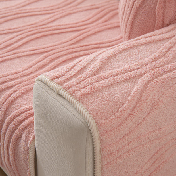 Slipcover KAS™ Winter Thickened Non-slip Blanket, Three-Dimensional Embossed Cotton Velvet Sofa Cover