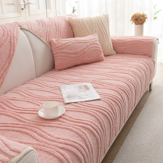 Slipcover KAS™ Winter Thickened Non-slip Blanket, Three-Dimensional Embossed Cotton Velvet Sofa Cover