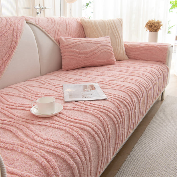 Slipcover KAS™ Winter Thickened Non-slip Blanket, Three-Dimensional Embossed Cotton Velvet Sofa Cover