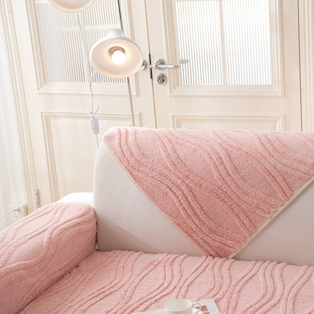 Slipcover KAS™ Winter Thickened Non-slip Blanket, Three-Dimensional Embossed Cotton Velvet Sofa Cover