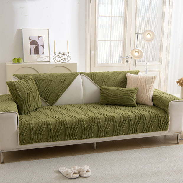 Slipcover KAS™ Winter Thickened Non-slip Blanket, Three-Dimensional Embossed Cotton Velvet Sofa Cover