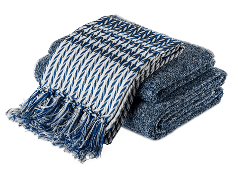 Turkish Towel Collection Denim Blue Linen/cotton II