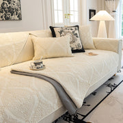 Slipcover KAS™ Baroque Sofa Cover – Quilted Cotton, Non-Slip, Washable with Ornate Embroidery