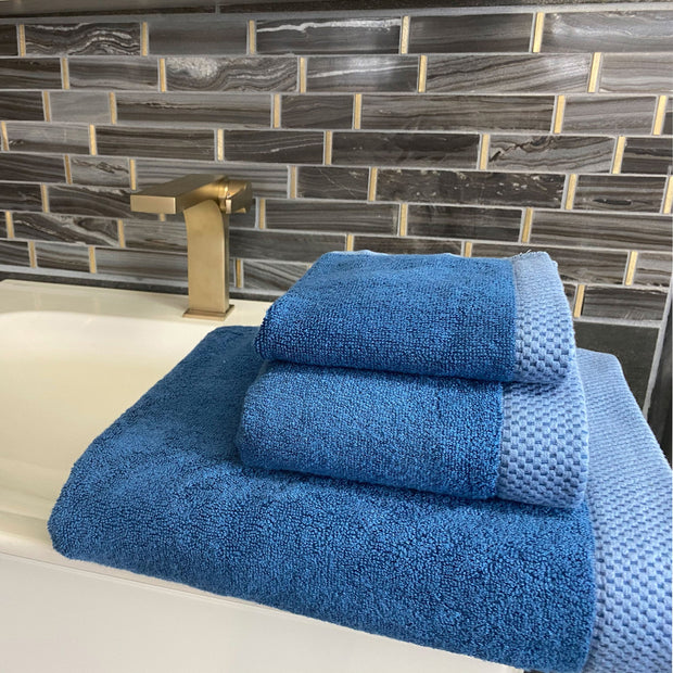 BedVoyage Bamboo Towel Set 3p Luxury Viscose  - Indigo