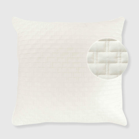 BedVoyage Luxury 100% Viscose from Bamboo Quilted Euro Sham 1 piece - Ivory