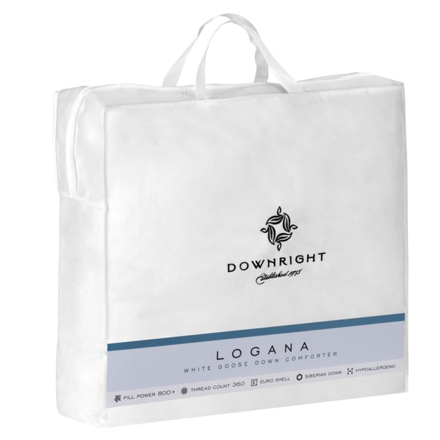 Downright Logana 800+ Siberian White Goose Down Comforter - Natural Linens