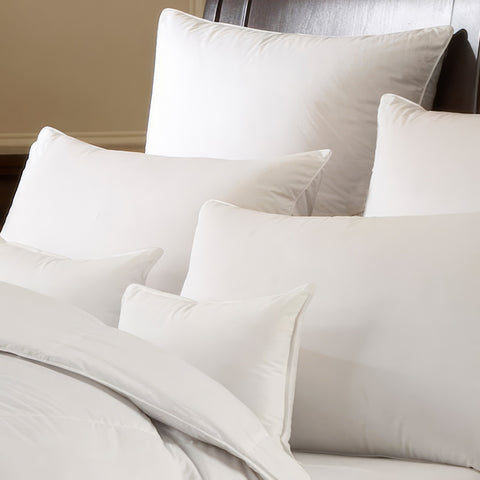 Downright Logana 800+ Siberian White Goose Down Pillows - Natural Linens