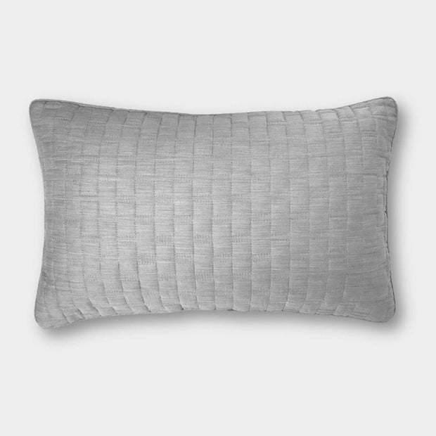 BedVoyage Melange Viscose from Bamboo Cotton Quilted Decorative Pillow - Silver