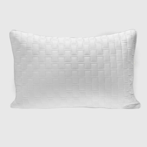 BedVoyage Melange Viscose from Bamboo Cotton Quilted Decorative Pillow - Snow