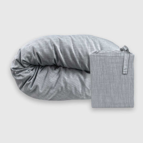 BedVoyage Melange Viscose from Bamboo Cotton Duvet Cover - Silver