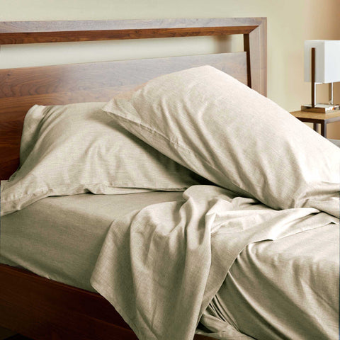 BedVoyage Melange Viscose from Bamboo Cotton Pillowcases - Sand