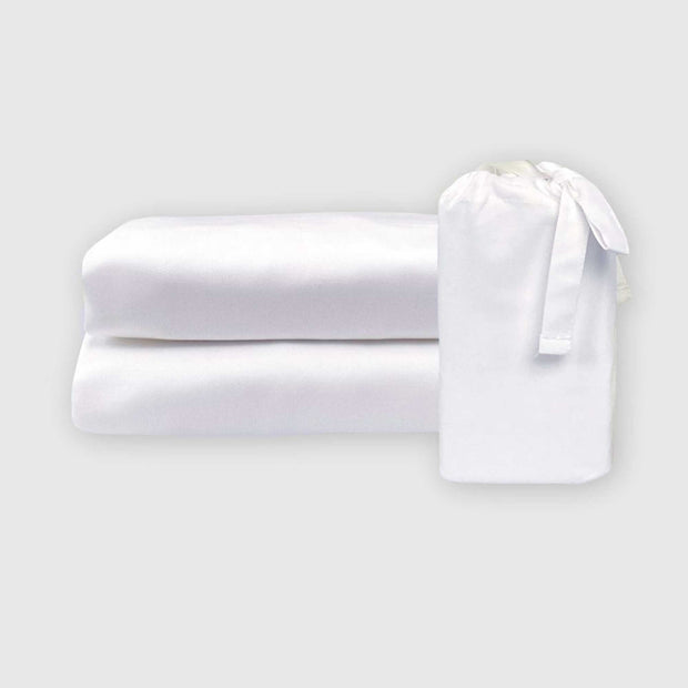 BedVoyage Melange Viscose from Bamboo Cotton Pillowcases - Snow