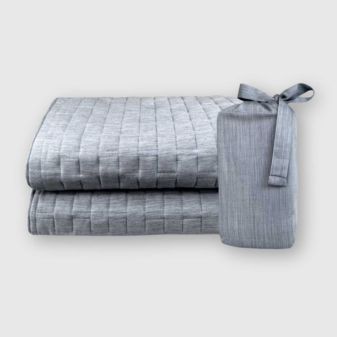 MELANGE Bamboo Quilted Standard Shams 2pack - Smooth Fibers, Good For retailer Skin, Non Irritated - Made From Unique Blend of Viscose from Bamboo -