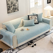 Slipcover KAS™ Baroque Sofa Cover – Quilted Cotton, Non-Slip, Washable with Ornate Embroidery