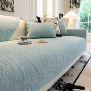 Slipcover KAS™ Baroque Floral Quilted Cotton Sofa Cover, Non-Slip Washable Couch Protector