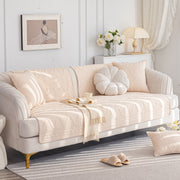 Slipcover KAS™ Geometric Textured Cotton Quilted Sofa Cover, Non-Slip Washable Couch Protector