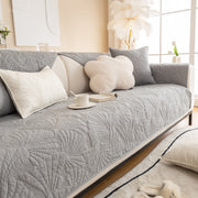 Slipcover KAS™ Embossed Leaf Cotton Quilted Sofa Cover Non-Slip Couch Protector with Thick Padding