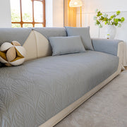 Slipcover KAS™ Leaf Vein Textured Cotton Quilted Sofa Slipcover, Non-Slip Modular Couch Covers