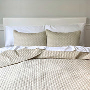 BedVoyage Melange Viscose from Bamboo Cotton Quilted Coverlet - Sand
