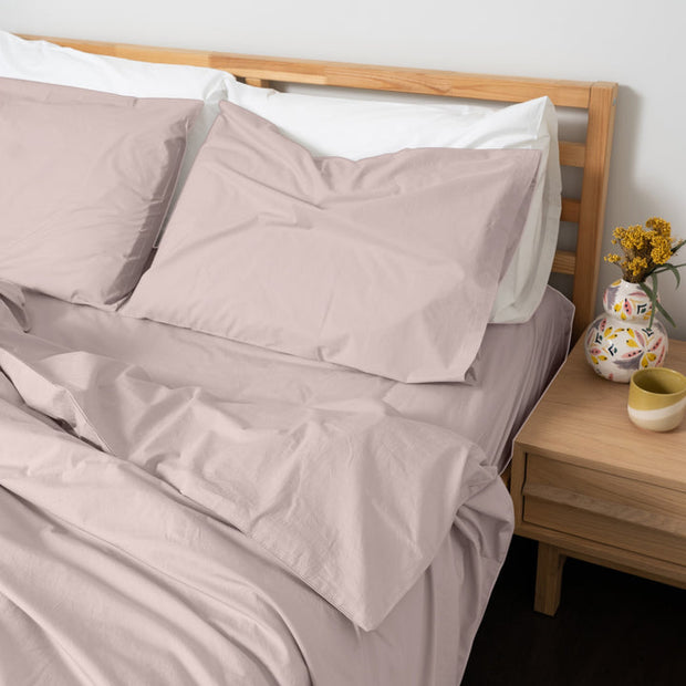 Homebird Organic Cotton Percale Duvet Set