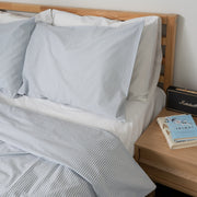 Homebird Organic Cotton Percale Striped Duvet Set