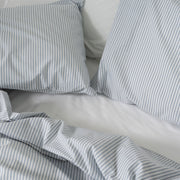 Homebird Organic Cotton Percale Striped Duvet Set