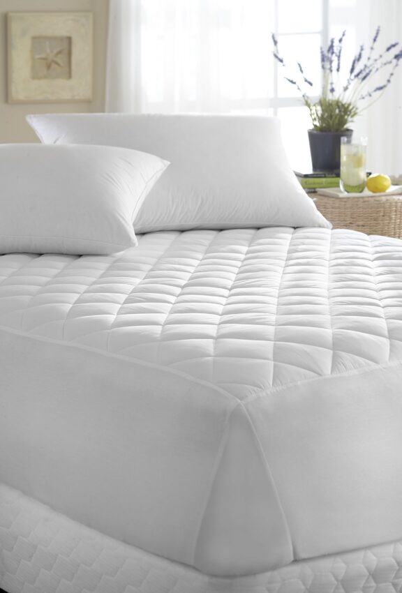Bioweaves 100% Organic Cotton Mattress Pad Cover, GOTS Certified Quilted  Fitted Mattress Protector with Soft Cotton Wadding - 20 Inch Deep Pocket