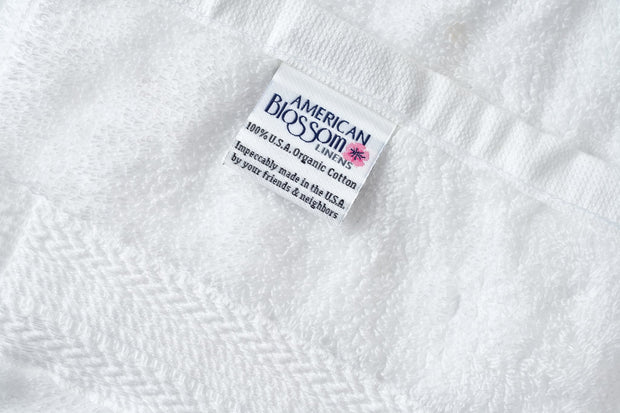 American Blossom Linens Bathroom Hand Towels Made of Luxury USA Cotton