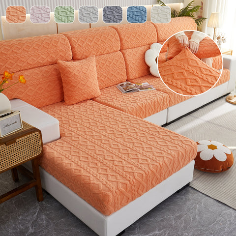 Slipcover KAS™ Stretchable Cotton Velvet Non-Slip Furniture Covers Couch Cushion Covers for L-Shaped Sofa, Pets