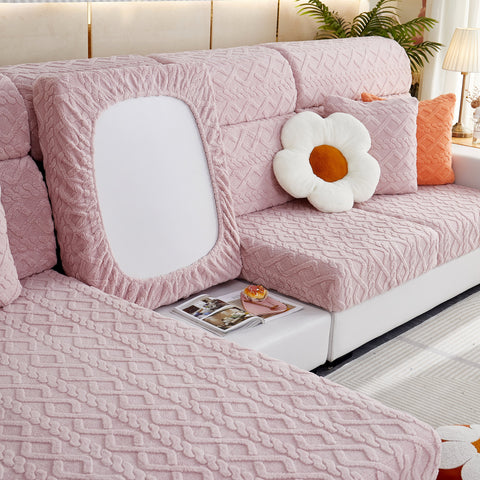 Slipcover KAS™ Stretchable Cotton Velvet Non-Slip Furniture Covers Couch Cushion Covers for L-Shaped Sofa, Pets