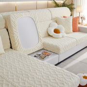 Slipcover KAS™ Stretchable Cotton Velvet Non-Slip Furniture Covers Couch Cushion Covers for L-Shaped Sofa, Pets