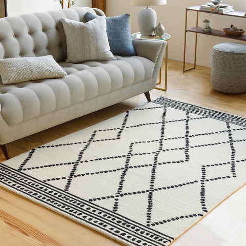 Boutique Rugs Tamayo Cream & Black Wool Rug