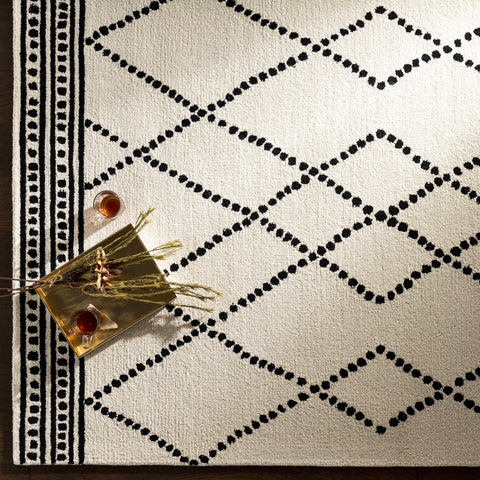 Boutique Rugs Tamayo Cream & Black Wool Rug