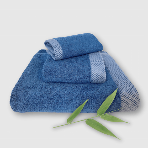 BedVoyage Bamboo Towel Set 3p Luxury Viscose  - Indigo