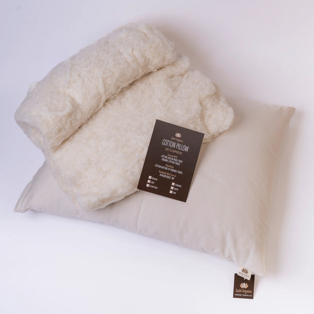 Sachi Organics All Cotton Pillow - Natural Linens