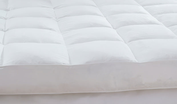 Downright Deluxe 600+ White Goose Featherbed - Natural Linens