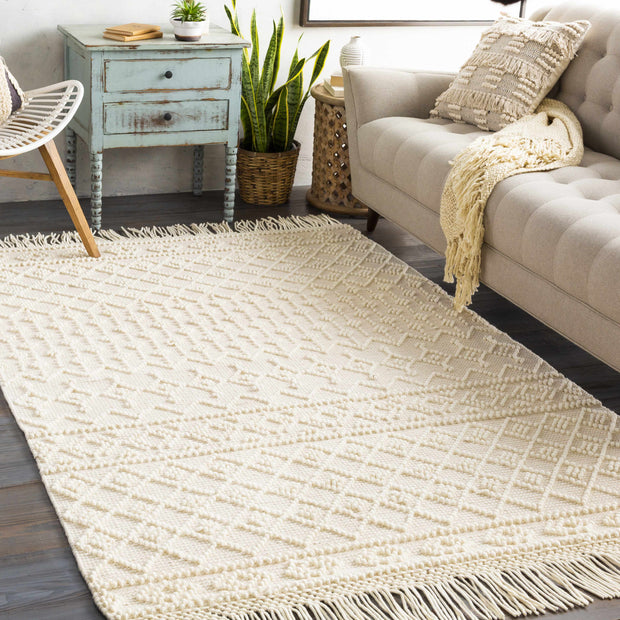 Boutique Rugs Brothers Beige Wool & Cotton Rug