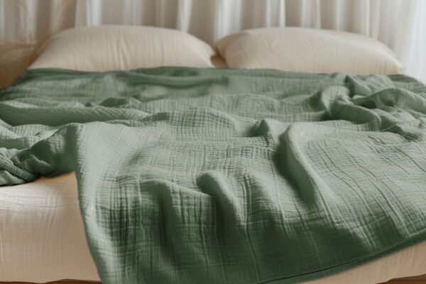 Sleep & Beyond 100% Organic Cotton Muslin Blanket | Natural Linens