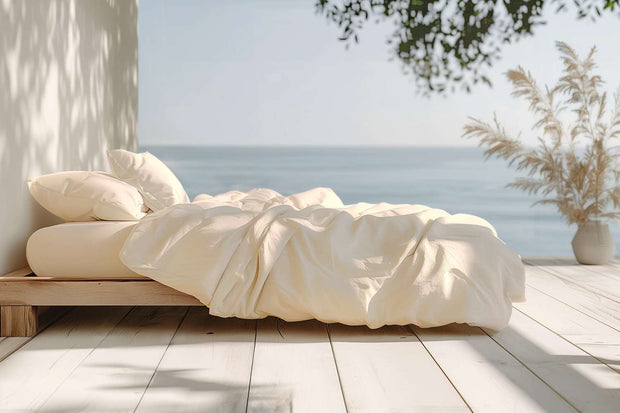 Sleep & Beyond Organic 300 TC Percale Duvet Cover Set