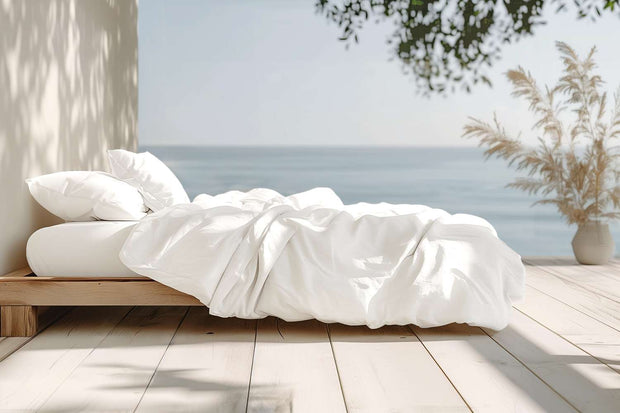 Sleep & Beyond Organic 300 TC Percale Duvet Cover Set