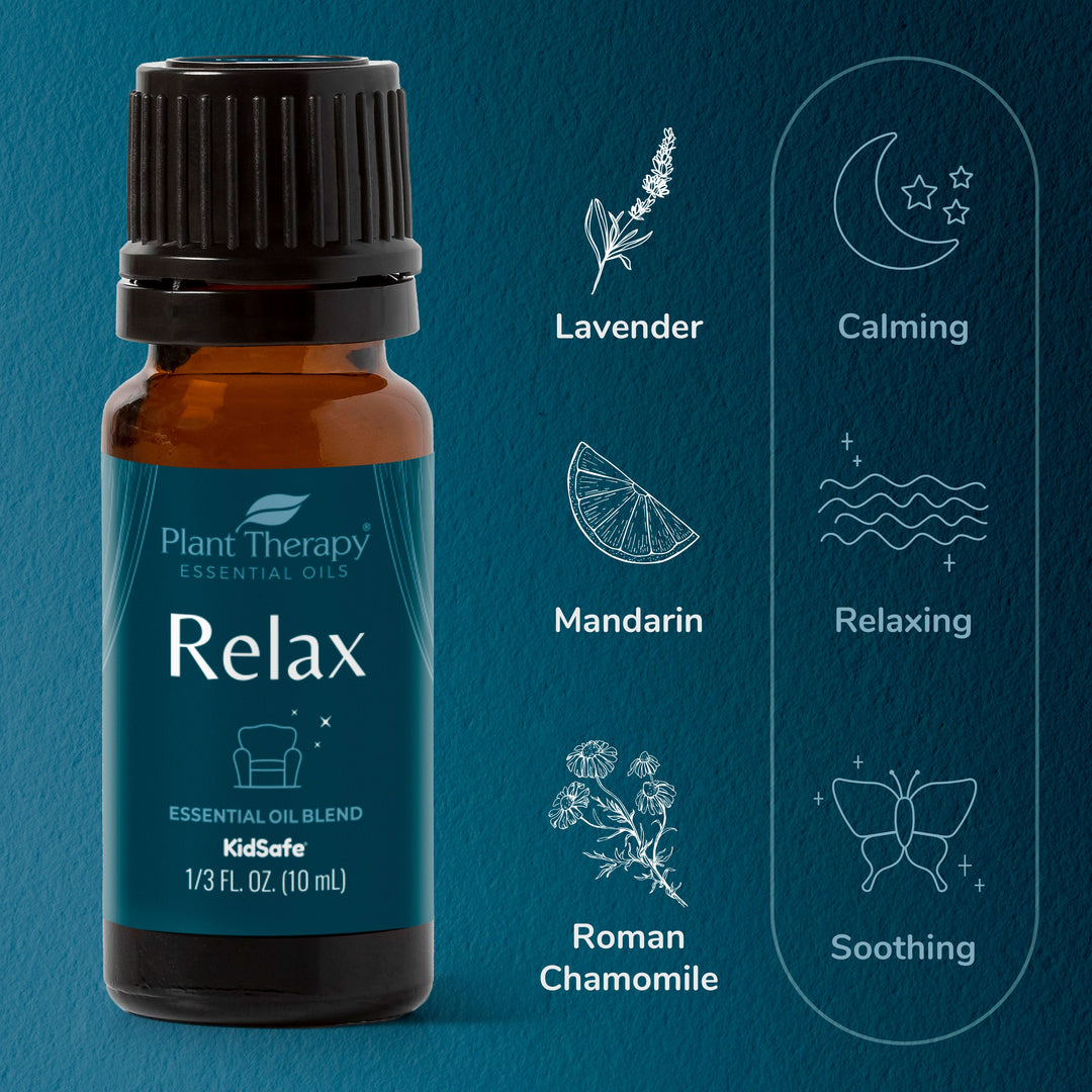 Plant Therapy Organic Relax Essential Oil Blend | Natural Linens