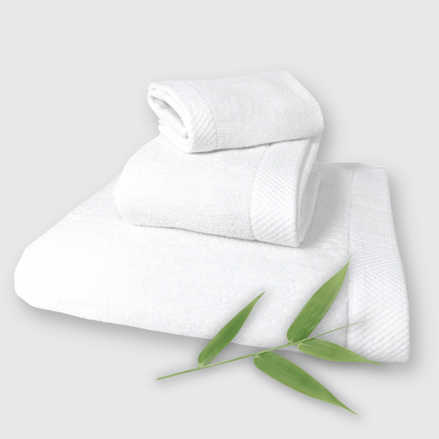 BedVoyage Bamboo Towel Set 3p Luxury Viscose - White