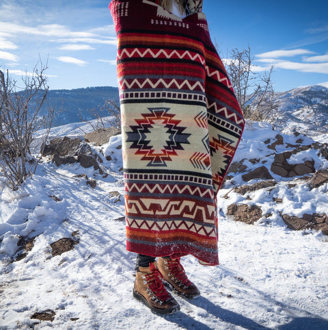 Alpaca Threadz Andean Alpaca Wool Blanket - Wildfire