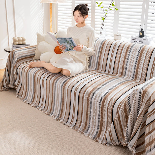 Slipcover KAS™ Modern Minimalist Sofa Throw Cover Cotton Knit Throws for Couch Scratch Proof Couch Cover