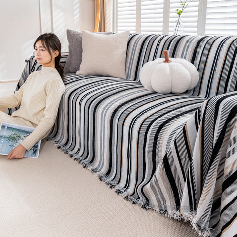 Slipcover KAS™ Modern Minimalist Sofa Throw Cover Cotton Knit Throws for Couch Scratch Proof Couch Cover