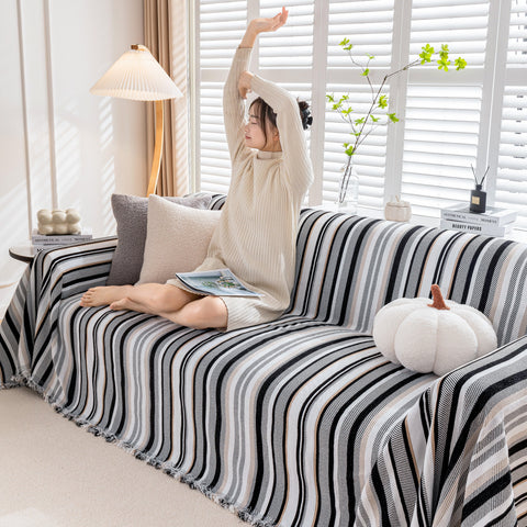 Slipcover KAS™ Modern Minimalist Sofa Throw Cover Cotton Knit Throws for Couch Scratch Proof Couch Cover